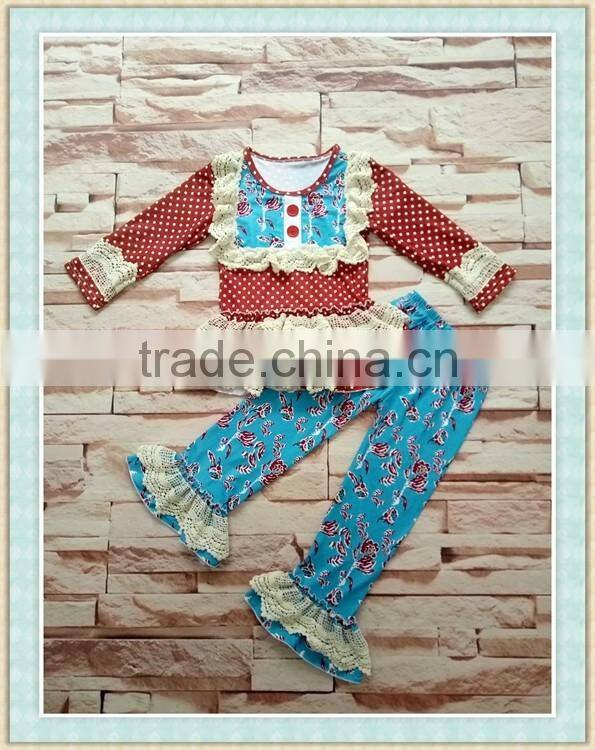 2017 new fashion baby girls boutique a cartoon fish-patterned worn by a girl in autumn or winter outfit