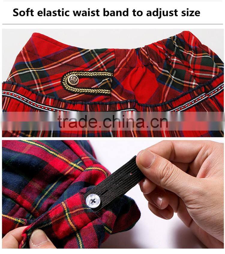 Wholesale plaid uniform high skirt ,pleated plaid school uniform skirts