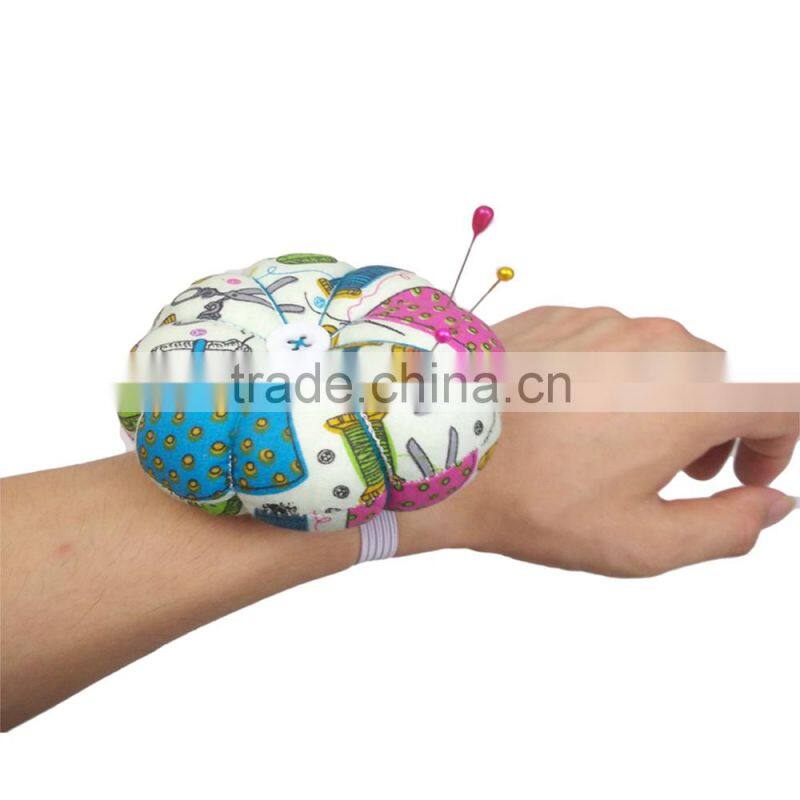 D&D Pumpkin Fabric Needles Pin Cushion Sewing With Elastic Wrist Belt