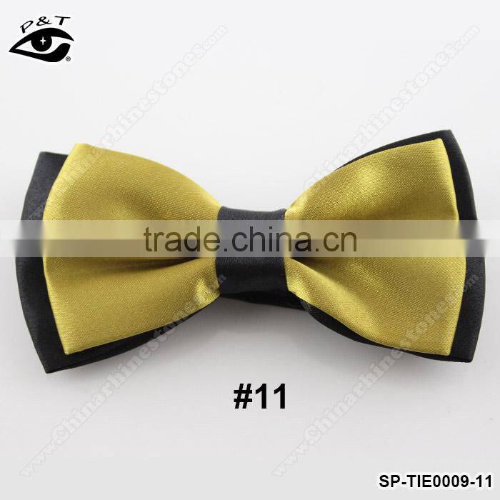 12.5x6.5CM fancy polyster bow tie British Style Solid Bowtie for Bridegroom Wedding Dress