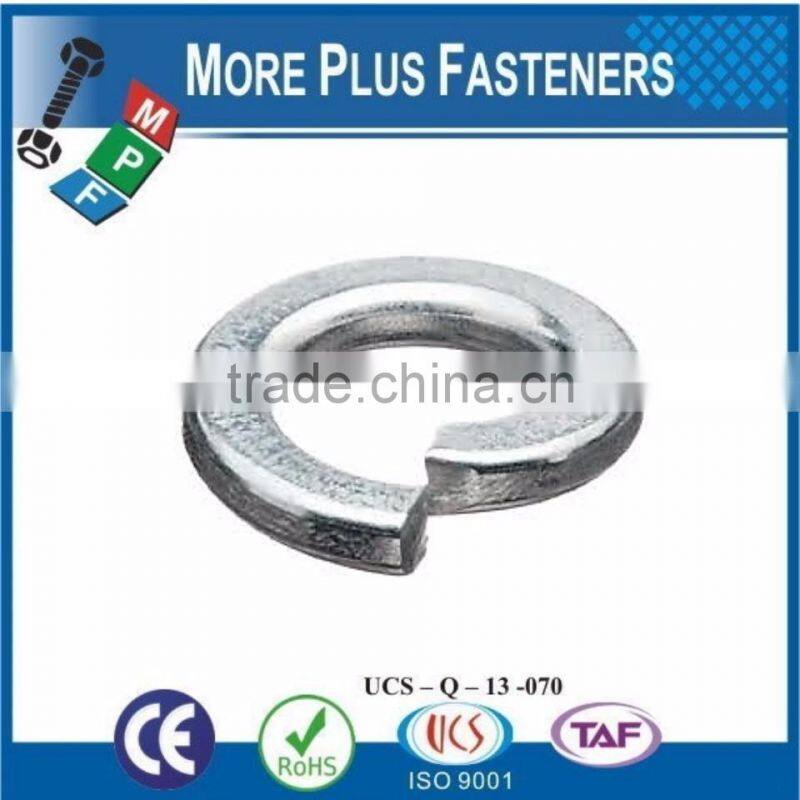 Made in Taiwan Regular Zinc Plated Stainless Steel Silicon Bronze Medium Split Lock Washer