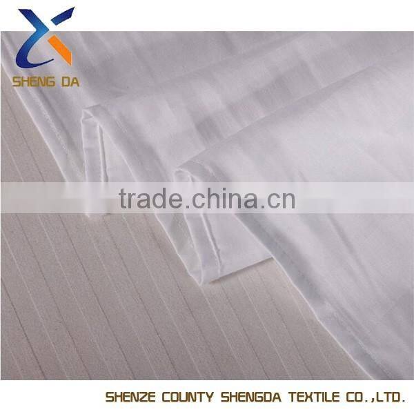 plain white undyed CVC fabric for hotel bedding