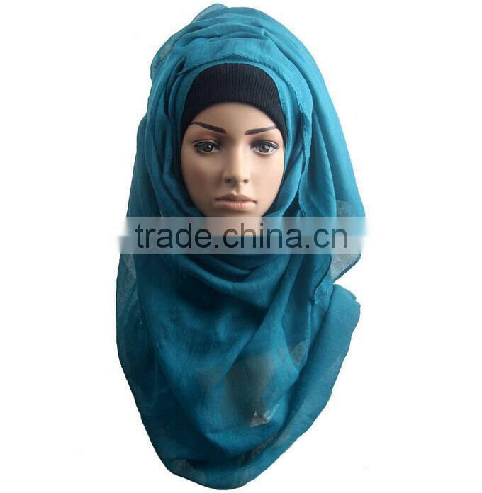 hot sale summer spring women muslim hijab scarf fashion plain color cotton scarves