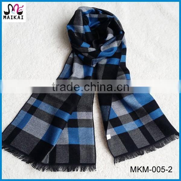 Classic check design silk modal tartan plaid hijab scarf