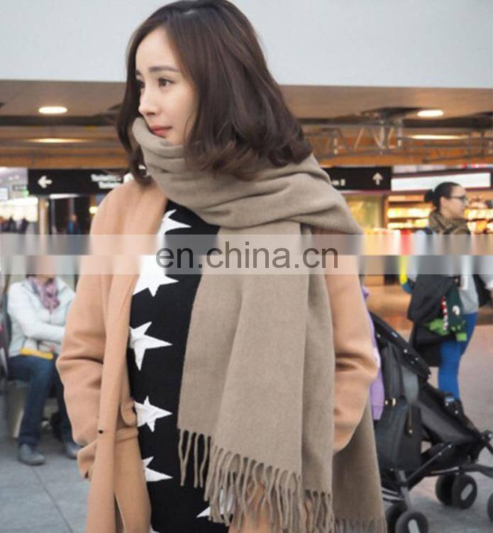 Winter New Cashmere Solid Color Scarf Street Warm Lovers Scarf