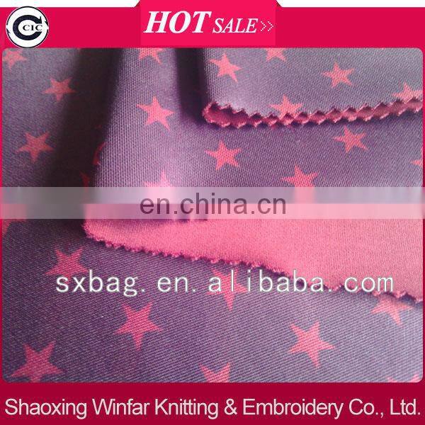 polyester spandex scuba printed fabric knitted for garment