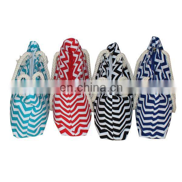 Beach Bag With Inner Zipper Pocket -Tote with Rope Handles,Beach Bag Tote Summer Bags for Travel Holiday