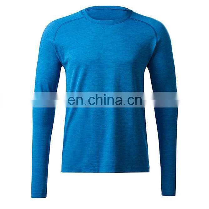 China wholesale men's 100% polyester collar quick dry long sleeve sports shirt