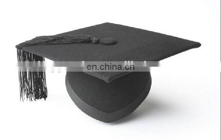 Deluxe cheap felt graduation cap,graduation hat,motarboard