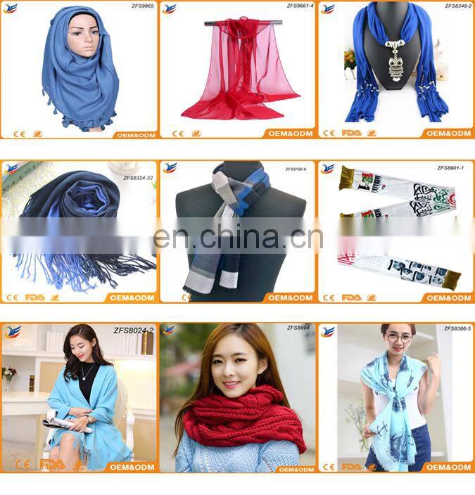 China Big Factory Good Price latest fashion hijab scarf with fringe