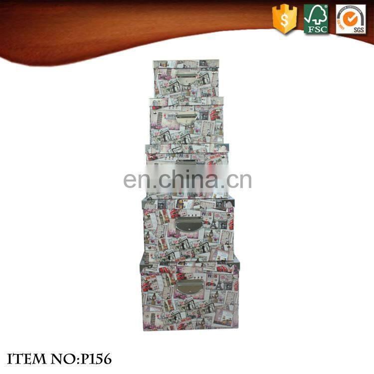 Folding fabric storage cardboard gift boxes containers