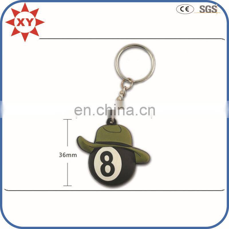 Wholesale cheap pvc rubber keychain with flourescence color