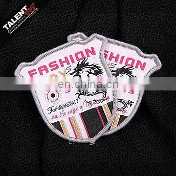 custom promotion woven label badge for garment accessories