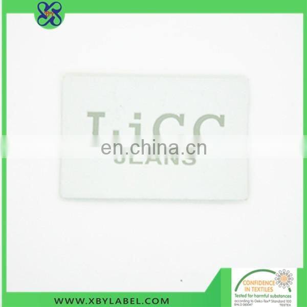 Emboss jeans leather badges