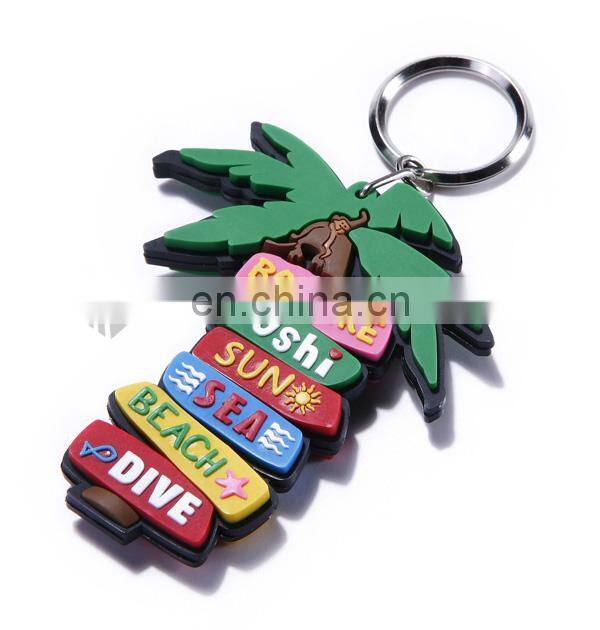 2017 cheap custom unusual pvc keyring