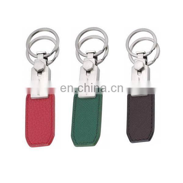 ELEGANT CUSTOM LOGO HIGH CLASSIC DIY LEATHER KEYCHAIN