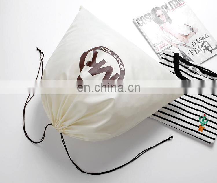 Wholesale cotton cloth drawstring bag custom logo
