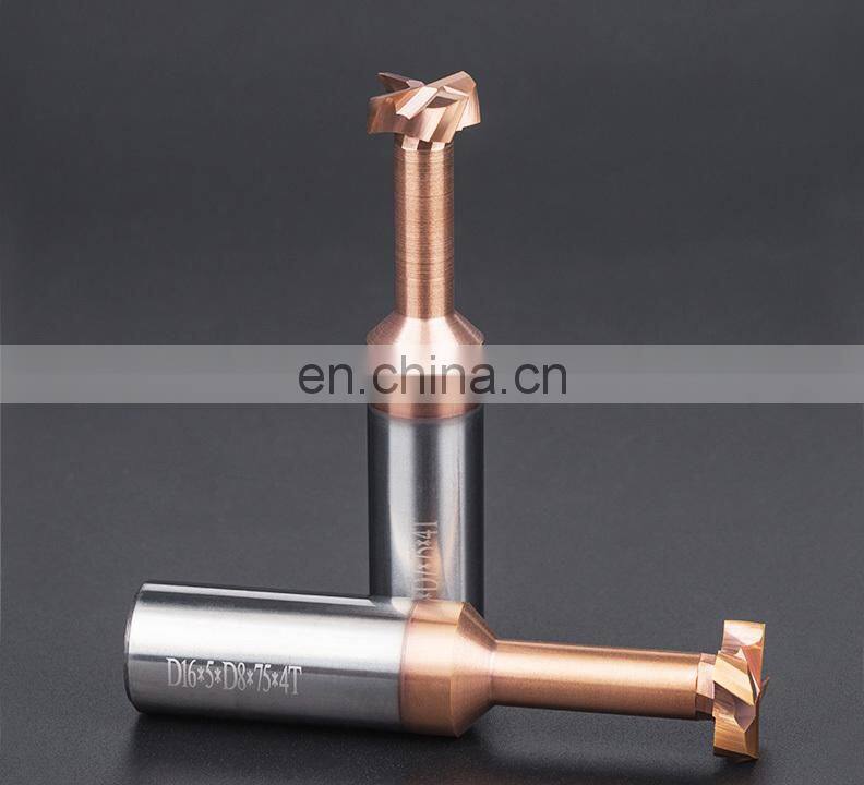 8mm Shank T Type Grooving Milling Cutter Overall Alloy Steel Slotting Router Bits CNC Tool Endmill