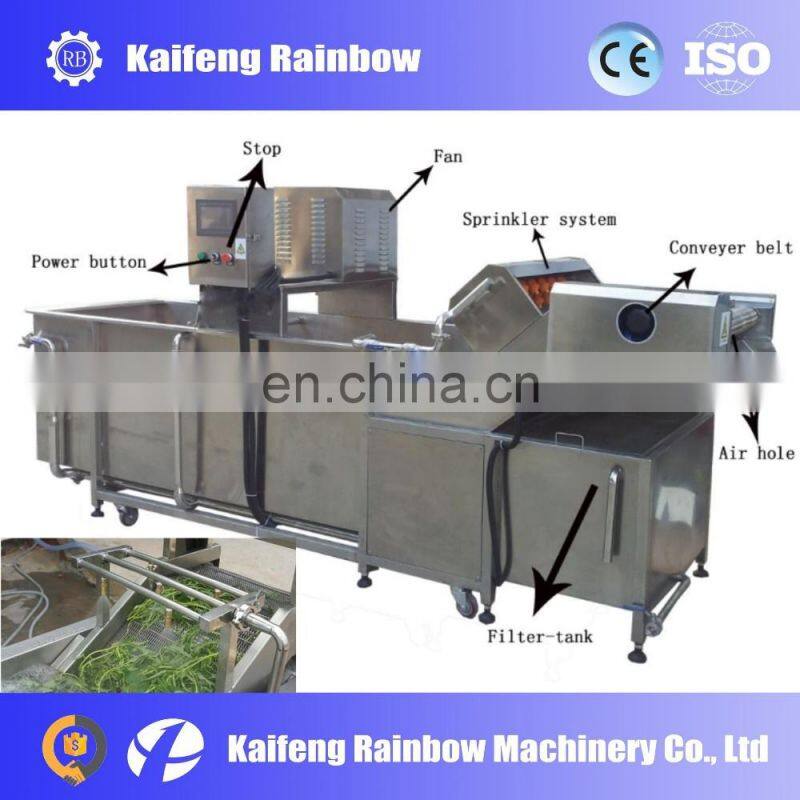 Good Feedback High Speed 500kg/h Industrial Automatic Fruit Washer Dryer Vegetable Washing Machine
