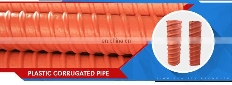orange inner size 60mm Spiral plastic corrugated duct for Highway Bridge