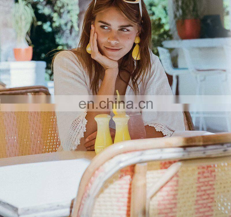 V neck Beach Cover up Sarong White Cotton Beach Dress Tunic Bikini cover up Kaftan Beach Swimsuit cover up Saida de Praia