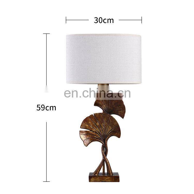 High quality cheap price resin lights living room table vintage lamps with custom logo
