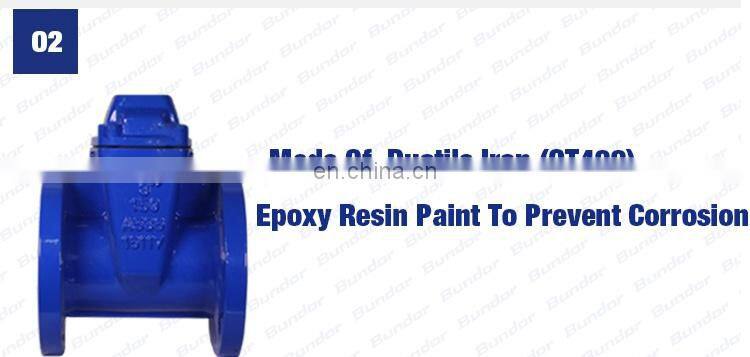 Bundor ISO TS approved DN50-1200 ductile iron Flange Gate Vlaves