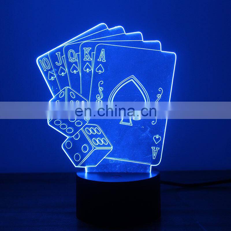 Manufacture USB/battery/remote 3d acrylic lamp football 3d Illusion lamp for kids