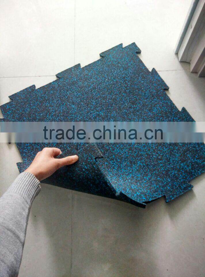 Sports rubber flooring mat with high density