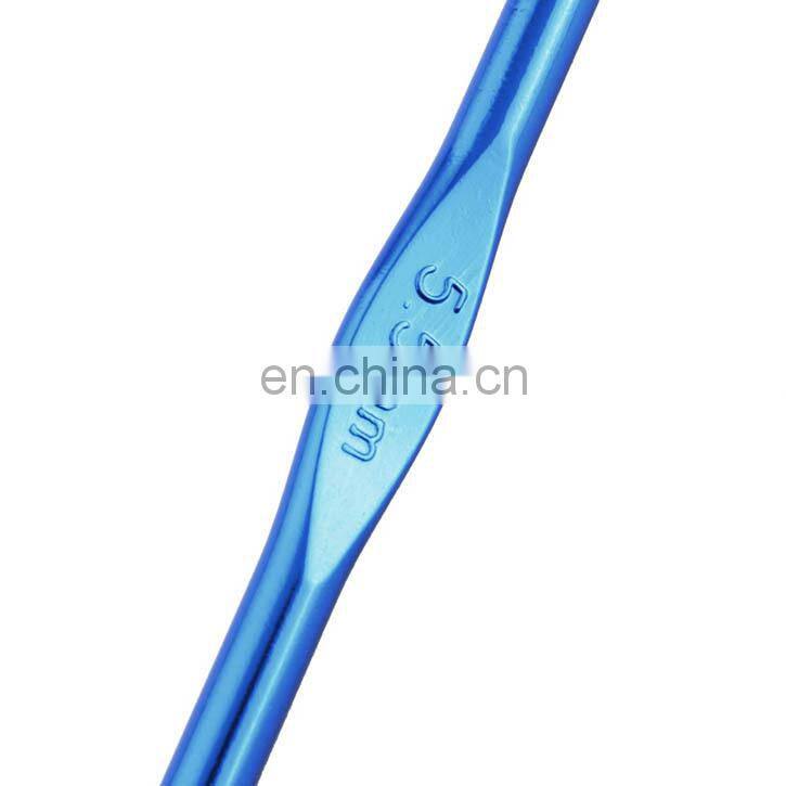 Knitting Crochet Hook Needle Steel Set 12pcs 2.0mm,2.5mm,3.0mm,3.5mm,4.0mm,4.5mm,5.0mm Aluminum