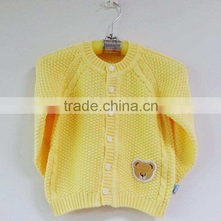 100% cotton girl button sweater knitted cardigan Wholesale