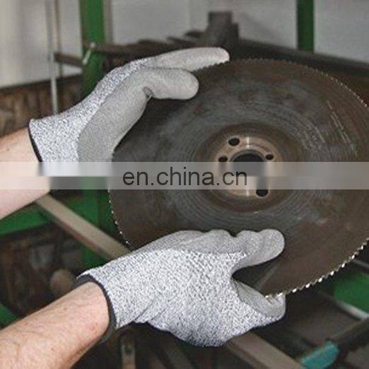 Anti Cut Guantes Anticorte Level 5 HPPE Liner PU Dipped Cut Resistant Gloves