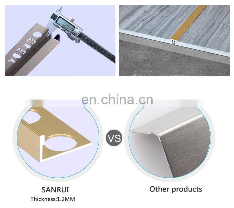 Art Deco Aluminium Edge Tile Trim