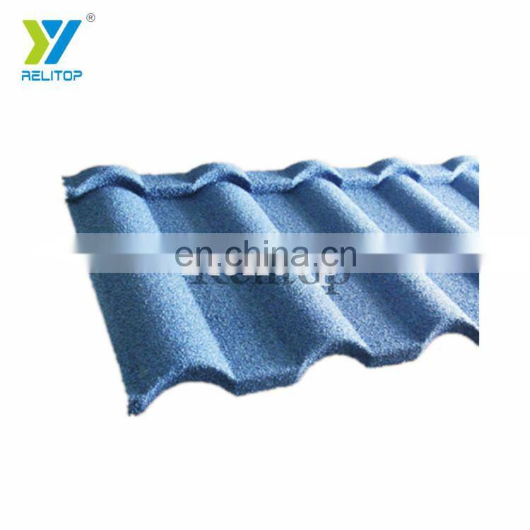 Milano Pure Blue Color Stone Coated Metal Roofing Prefab Villa House Use Galvalume Roofing Sheet Direct Sale From Manufacturer