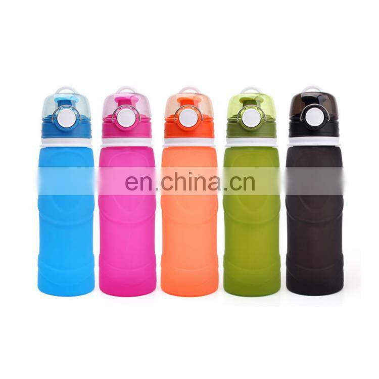 Customized 100% Leak Proof Foldable Water Bottle Silicone