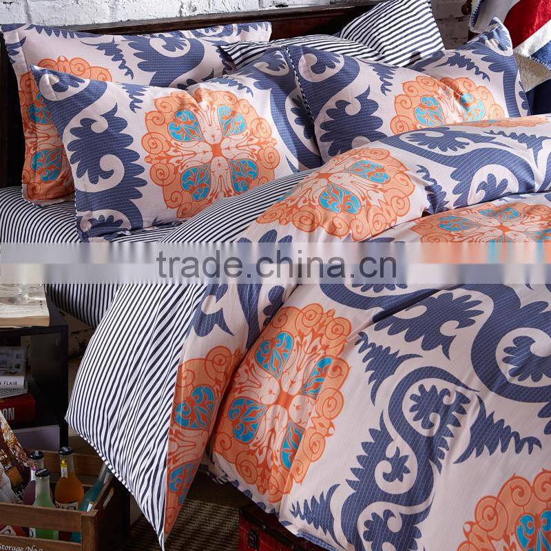 China textile floral printed American style bedding sets OEM cotton home useful duvet cover