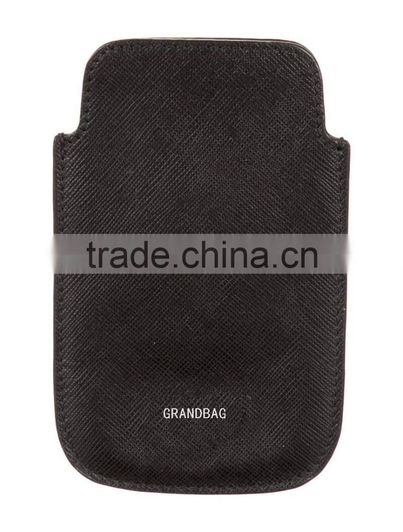 Guangzhou supplier embossed saffiano leather phone holder cell phone sleeve phone case for iphone SE/6/6s