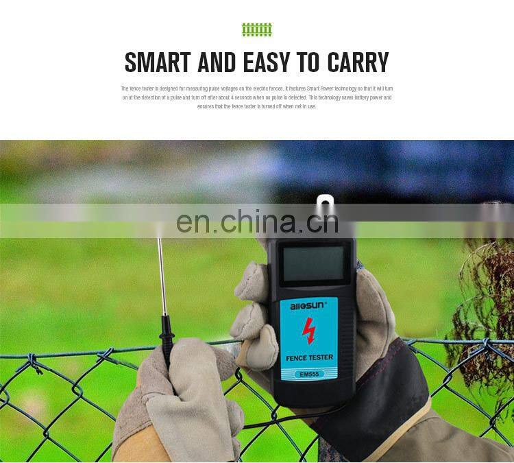 All-sun EM555 Fence tester Electric fence voltage tester 0.03W fence controllers measurement 300V to 9900V pulse voltage