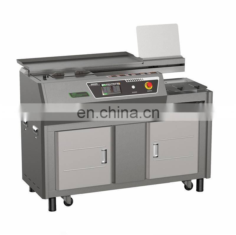 UK5 semi automatic Hot thermal glue spine book binder, hotmelt eva glue notebook binding machine