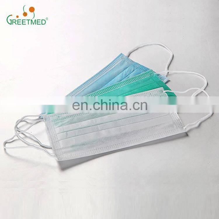 Best selling pink face mask 3 ply disposable surgical white black blue green yellow pink face mask