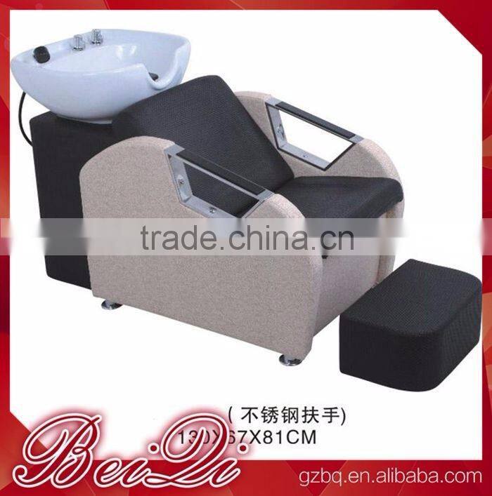 Beiqi Guangzhou Hot Sale Used Hair Salon Equipment, Back Wash Basin Unit Shampoo Chair for Sale