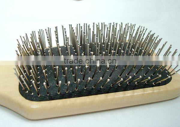 Guangdong Wooden Hair Brush Wholesale , Metal Pins Paddle Brush