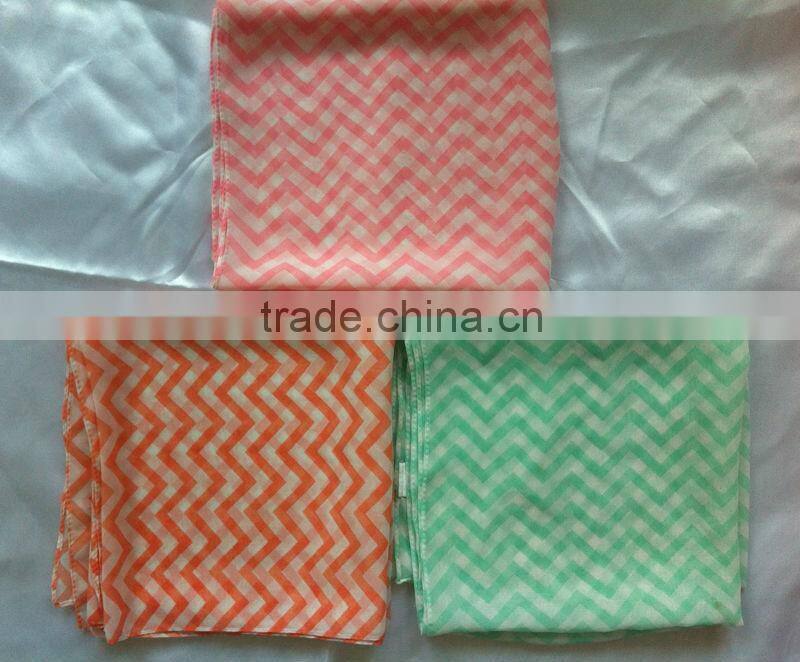 2013 New style ladies water ripples printing scarf