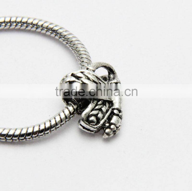 Creative Pdora Bracelet Accessories Anti-silver Large Hole Butterfly Shape Zinc Alloy Beads