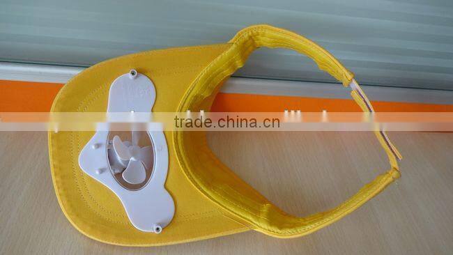 Solar cap with fan