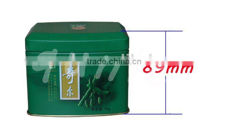 Printing Square Tin Packaging Green Tea Can