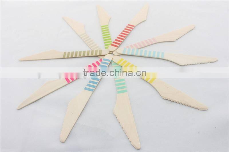 Colorful Mini Wooden Knife/Spoon/Fork Flatware For Party