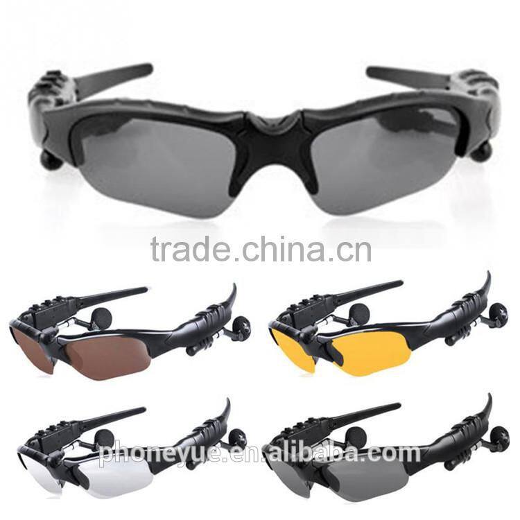 2016 newest handfree call music sport stereo wireless bluetooth headset sunglasses