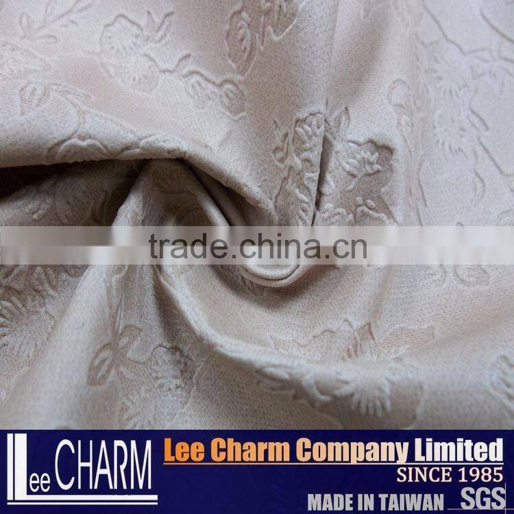 100% Polyester Flower Patten Synthetic Leather Fabric