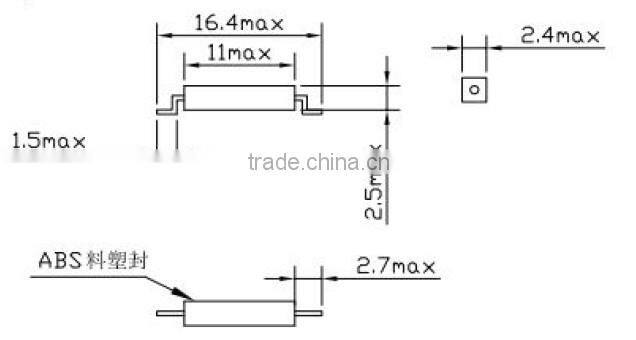 E-5continents ABS housing SMD plastic magnetic proximity sensor reed switch 5CPS-S10110 NO type normally open for PCB